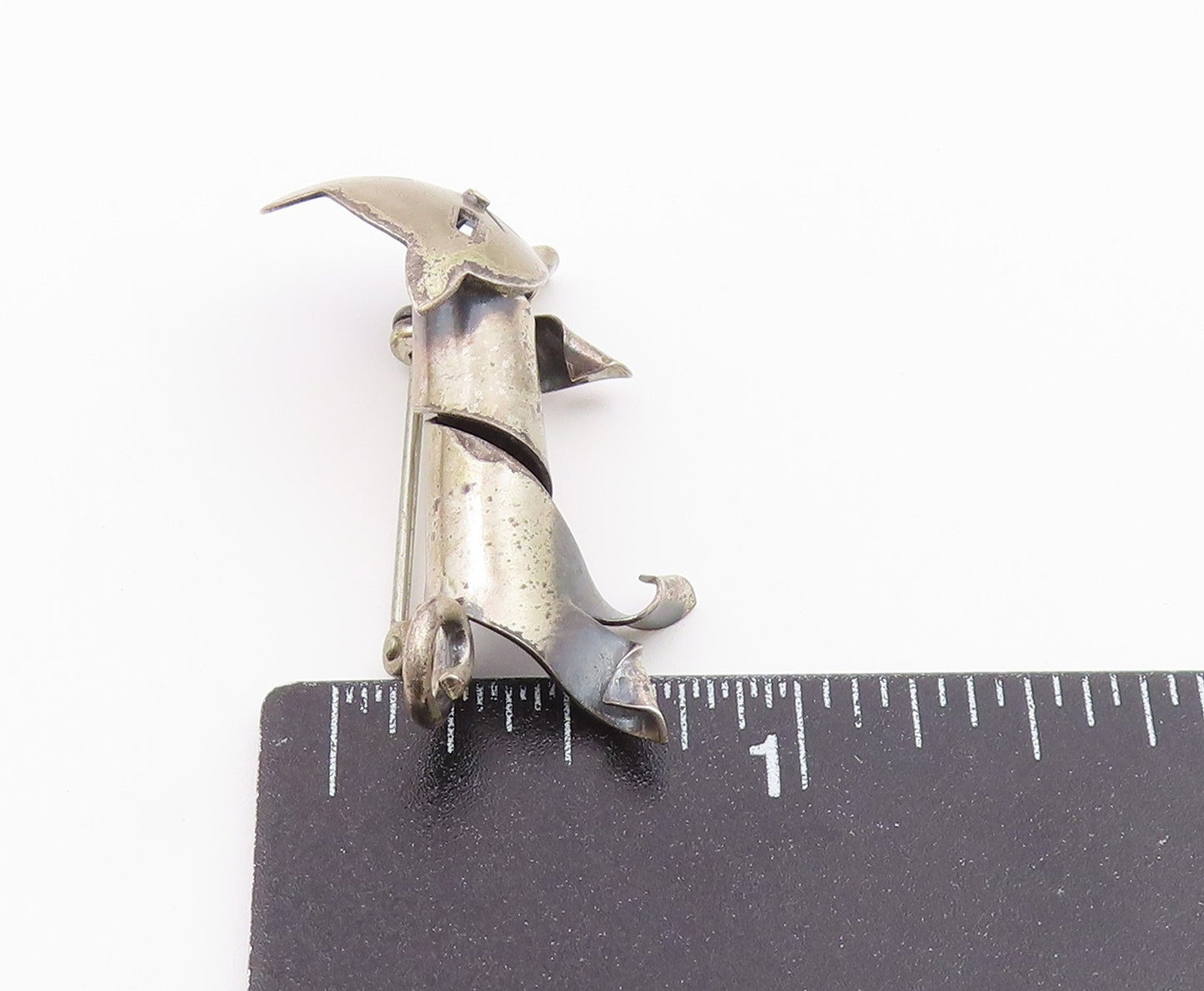 BEAU 925 Sterling Silver Vintage Fashion Twisted Cat Brooch Pin BP9786