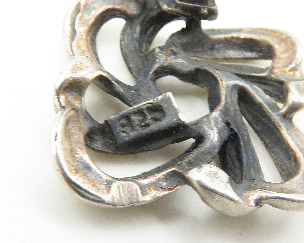 925 Sterling Silver Vintage Shiny Smooth Non Pierce Drop Earrings EG9234
