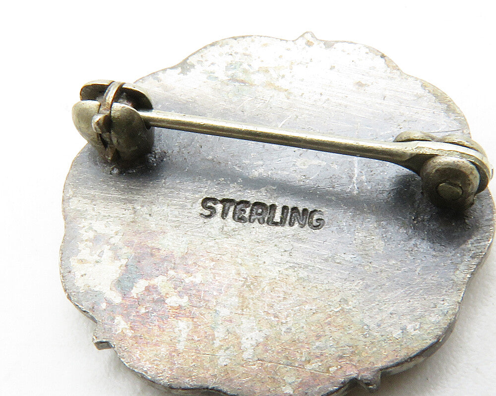 925 Sterling Silver Vintage American Sheepdog Association Brooch Pin BP5061