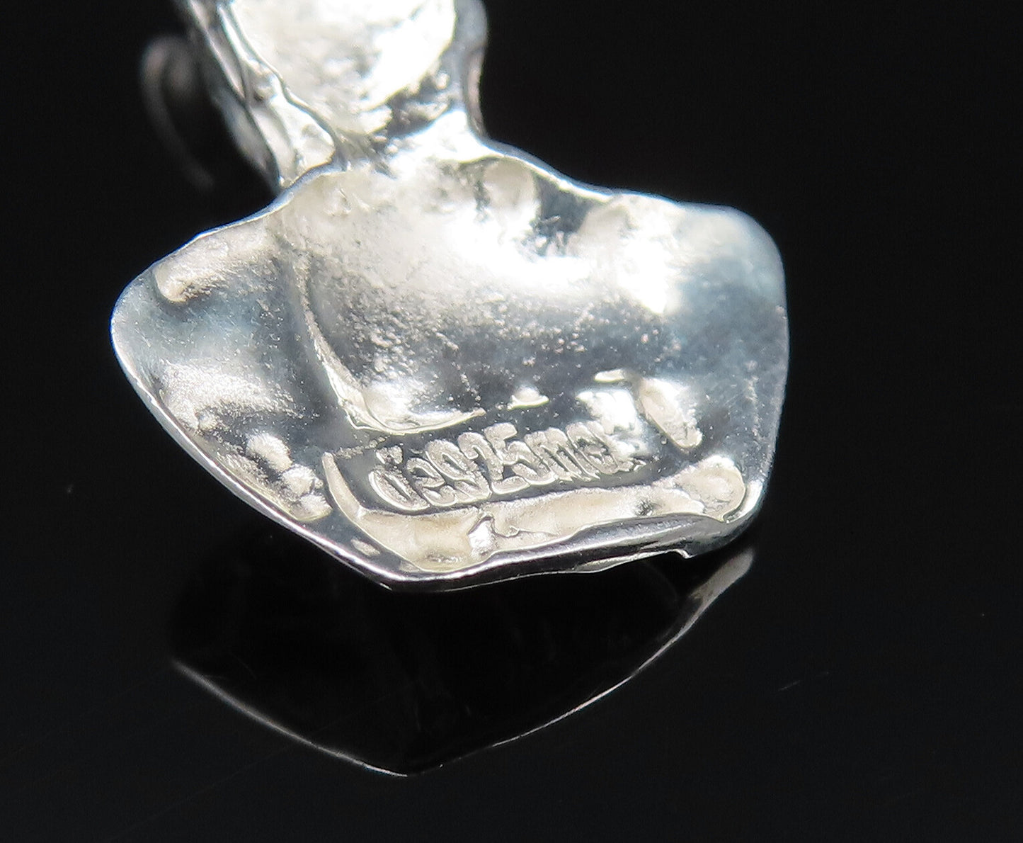 925 Silver Vintage Carved Polished John F Kennedy Head Pendant PT20910