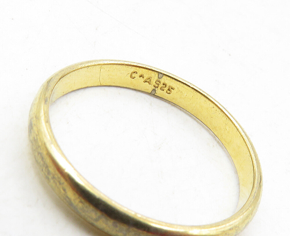 DAVID SIGAL 925 Sterling Silver Vintage Minimalist Band Ring Sz 7 RG9532
