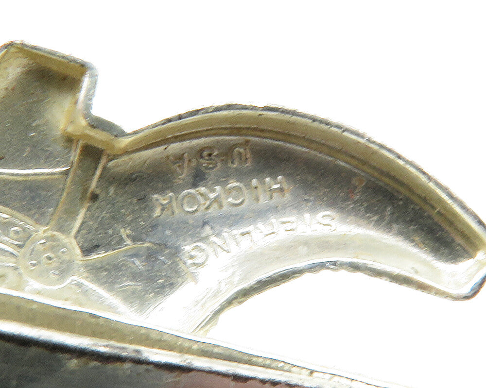 HICKOK 925 Sterling Silver Vintage Floral Cowboy Book Money Clip TR1961
