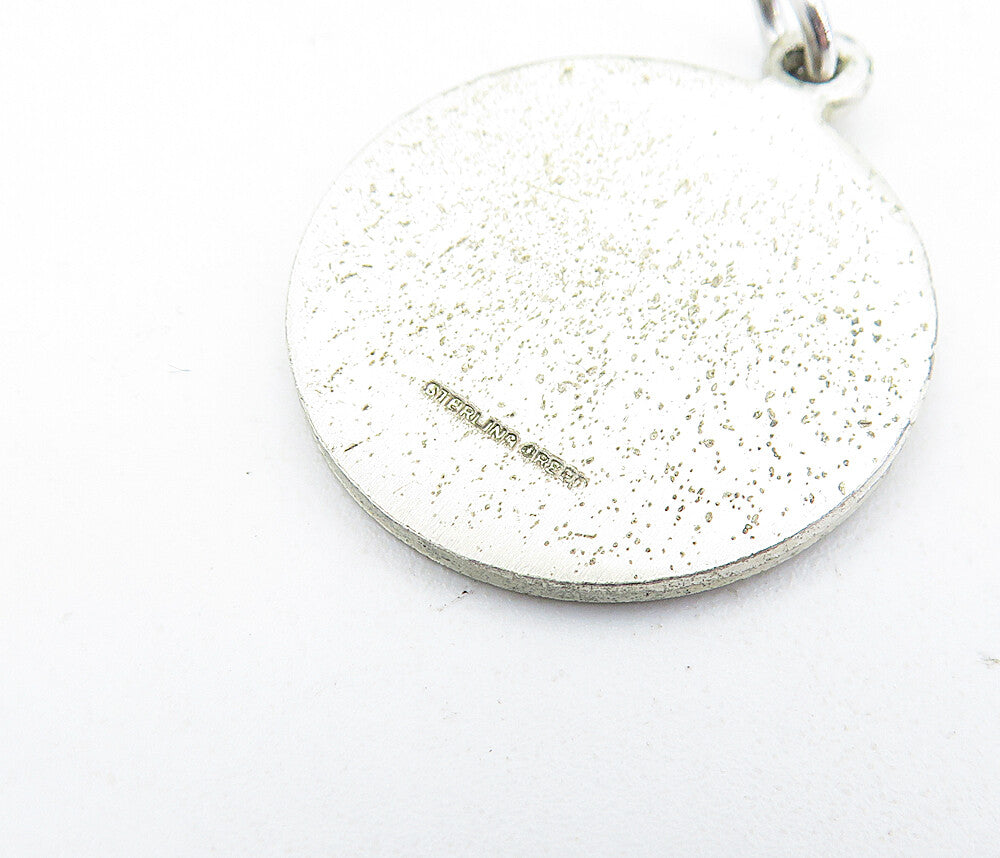 925 Sterling Silver Vintage Etched Graduation Day Diploma Pendant PT4659