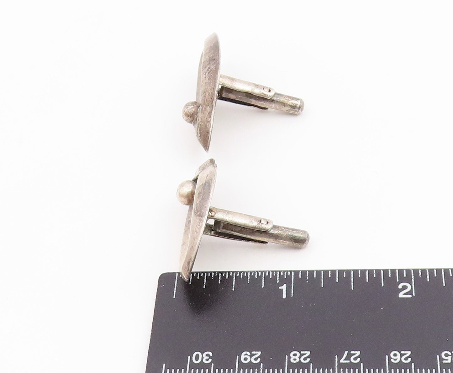 BALDERAS MEXICO 925 Sterling Silver Vintage Modernist Design Cufflinks TR3208