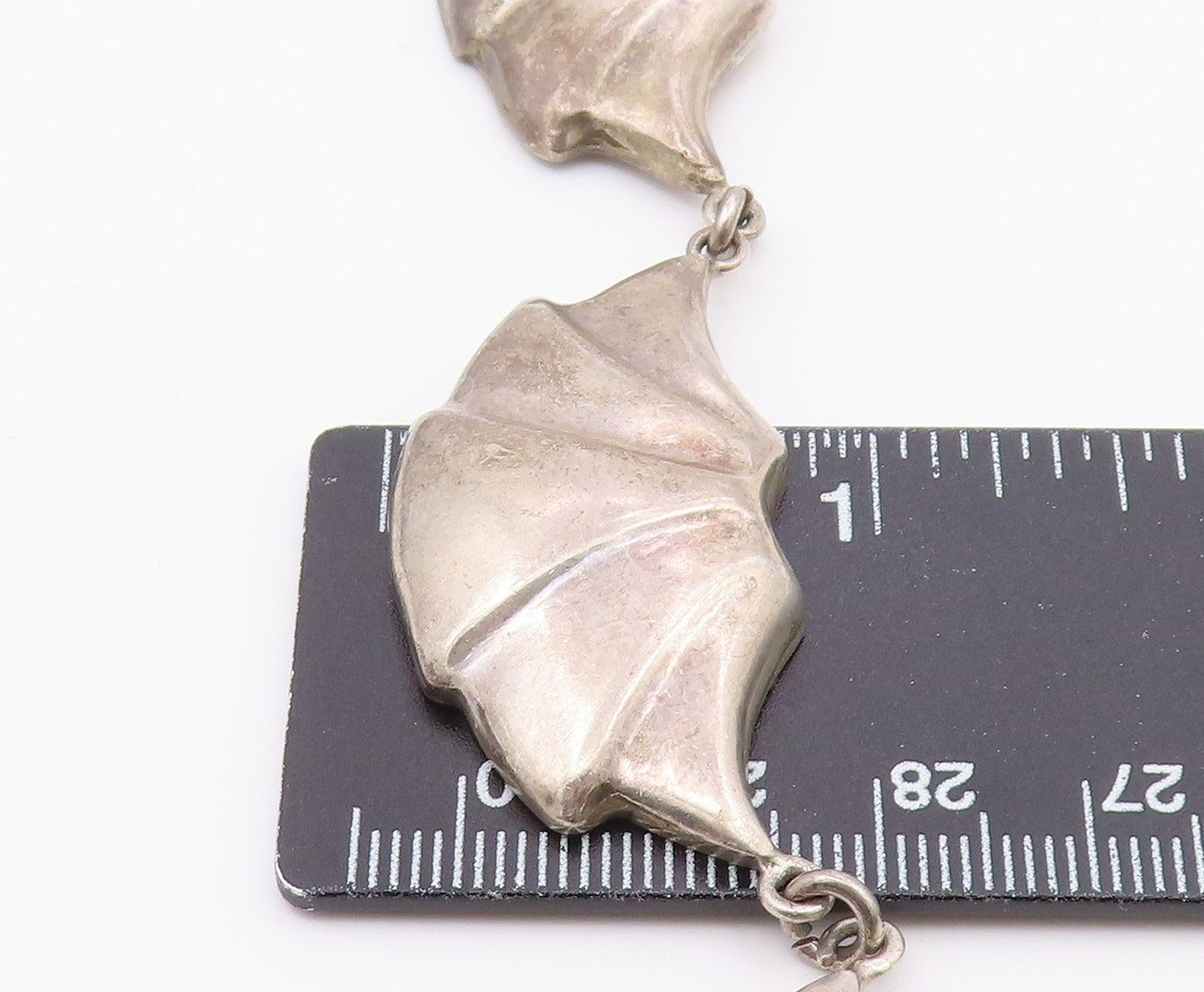 925 Sterling Silver Vintage Solitaire Cubic Zirconia Wings Necklace NE3897