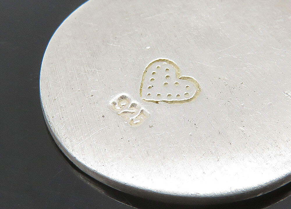 925 Sterling Silver Vintage Grandma Love Heart Round Pendant PT18591