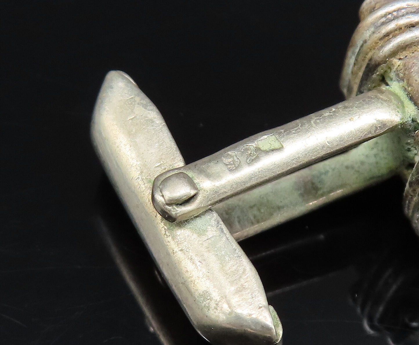 925 Sterling Silver Vintage Minimalist Three Tied Bars Cuff Links TR3419