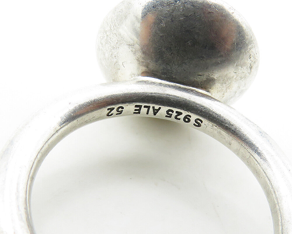 PANDORA 925 Silver Faceted Stone & Marcasite Cocktail Ring Sz 6 RG18065