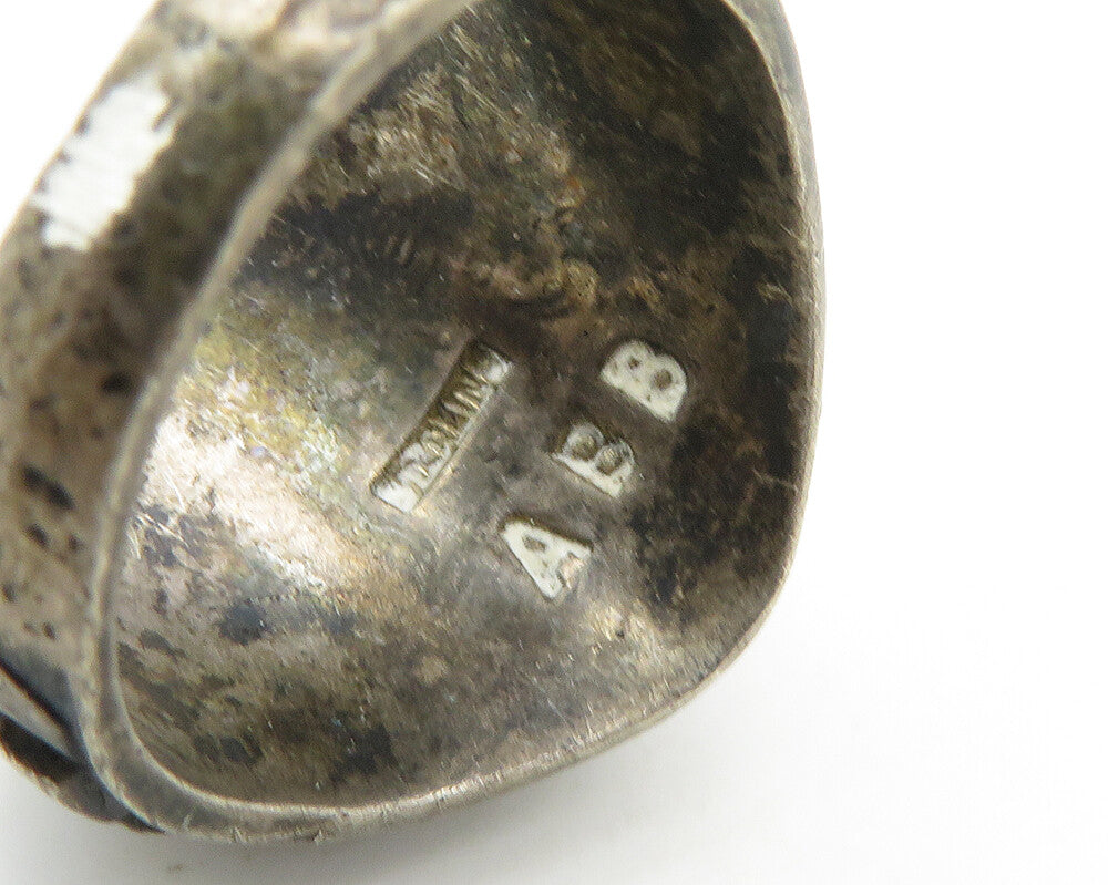ABB 925 Silver Vintage Antique Topaz Wilson 1968 Class Ring Sz 8 RG18883
