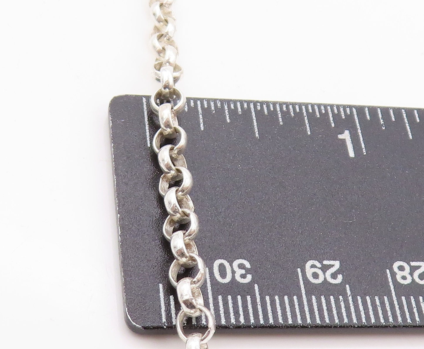 925 Sterling Silver Vintage Necklace Swirly Carved Oval Pendent NE4577