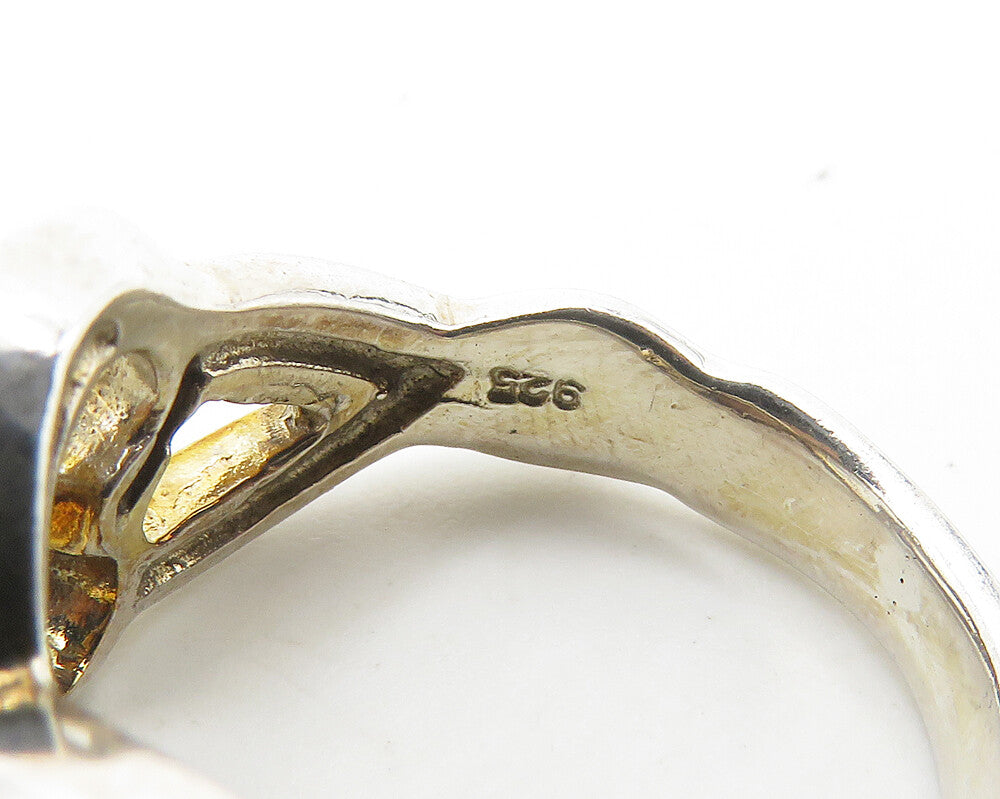 925 Sterling Silver Vintage Shiny Infinity Love Heart Band Ring Sz 6 RG18449