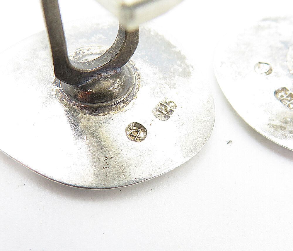 925 Sterling Silver Vintage Shiny Polished Bullet Back Cufflinks TR1196