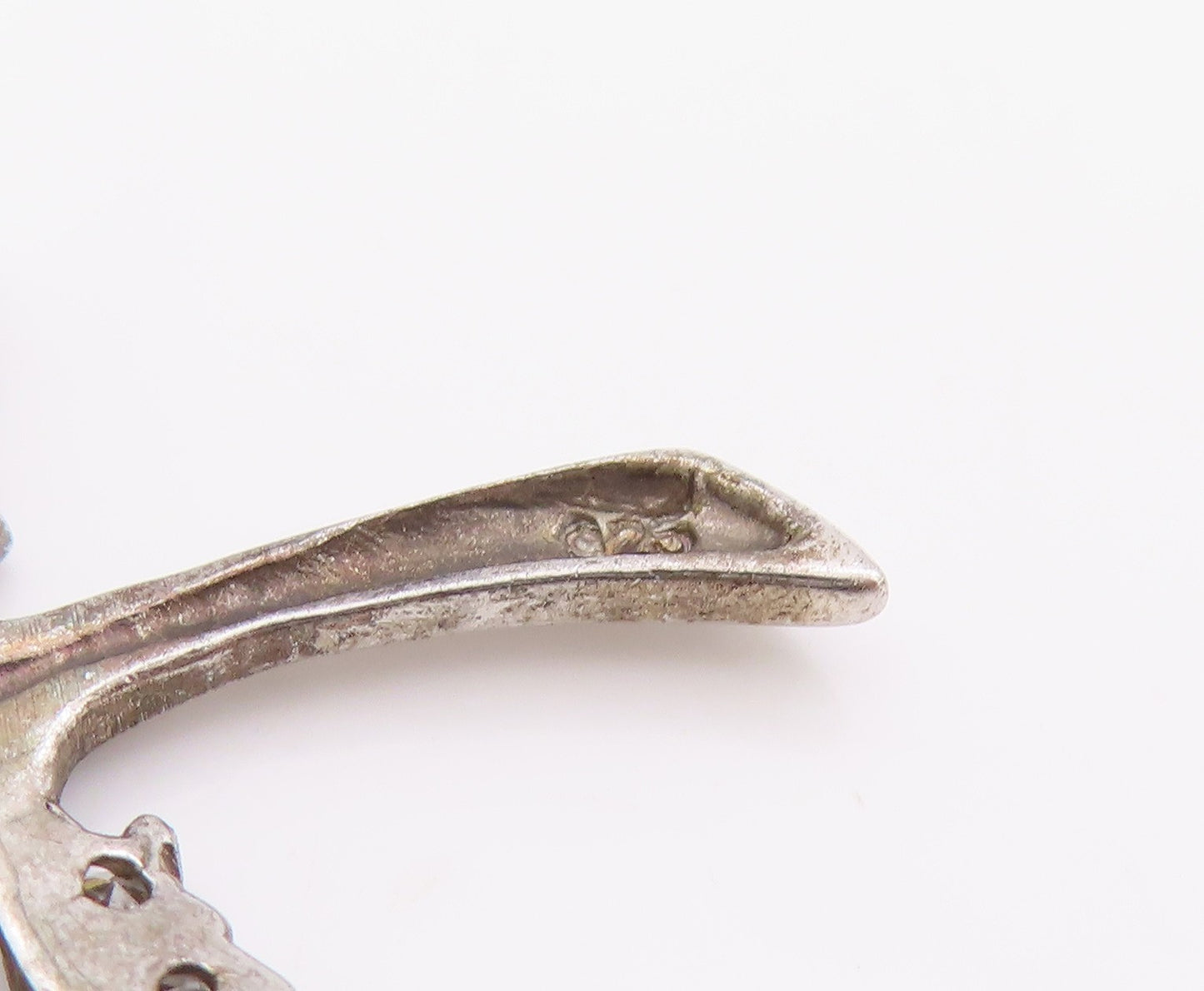 925 Sterling Silver Vintage Pendant CZ Inlay Cutout Coconut Tree Charm PT24454