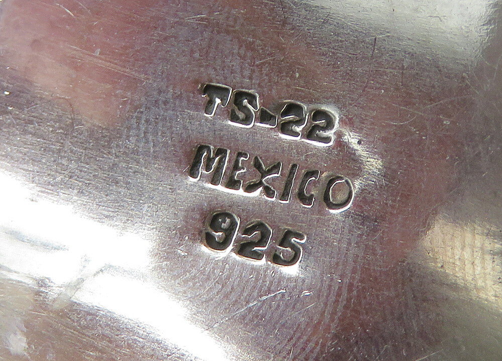 MEXICO 925 Sterling Silver Vintage Heavy Fluted Bypass Cuff Bracelet BT8121