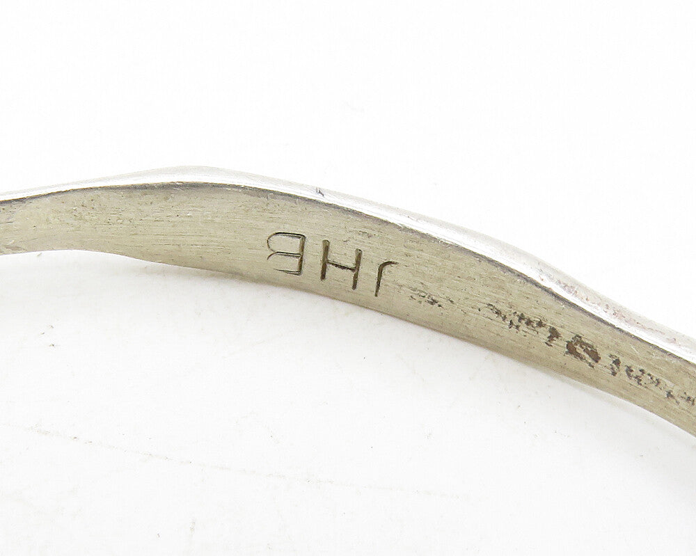 JHB NAVAJO 925 Sterling Silver Vintage Shiny Sculpted Bangle Bracelet BT4372