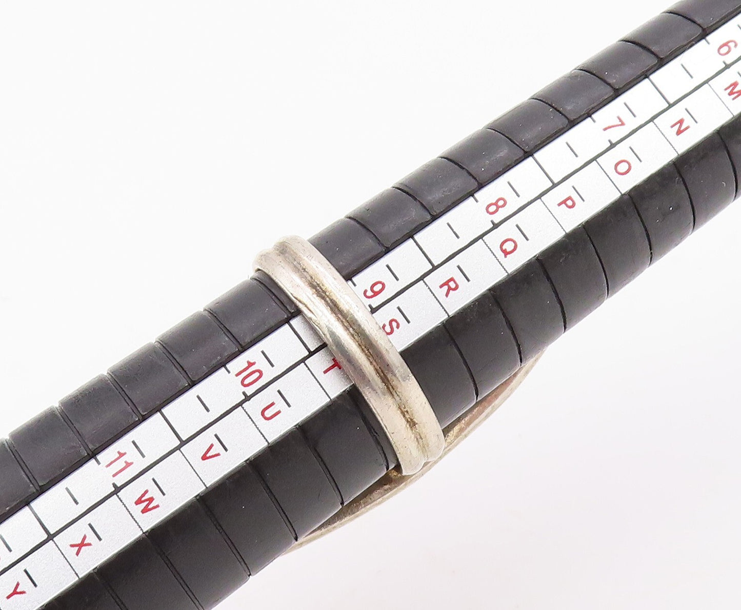 925 Sterling Silver Vintage Ring Modernist Large Oval Tiger's Eye Sz 9.5 RG31738