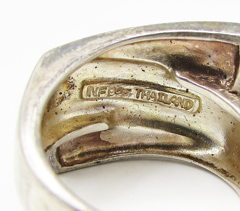 925 Sterling Silver Vintage Wrapped Design Band Ring Sz 8 RG3110
