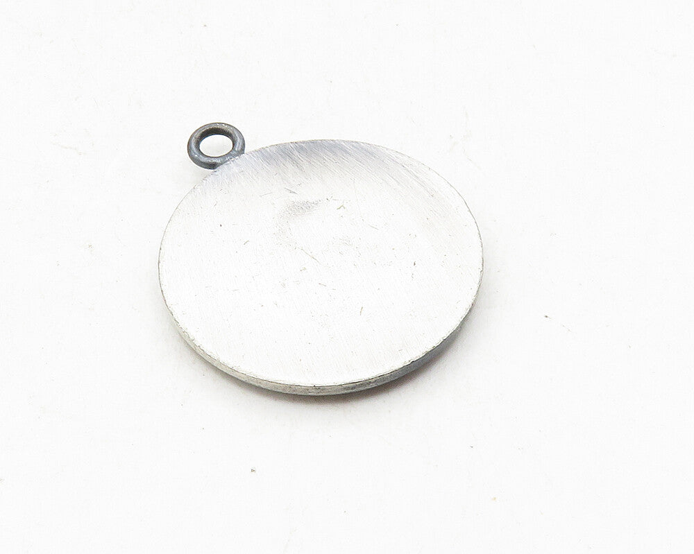 925 Sterling Silver Vintage Oxidized Gladiator Face Profile Pendant PT7660