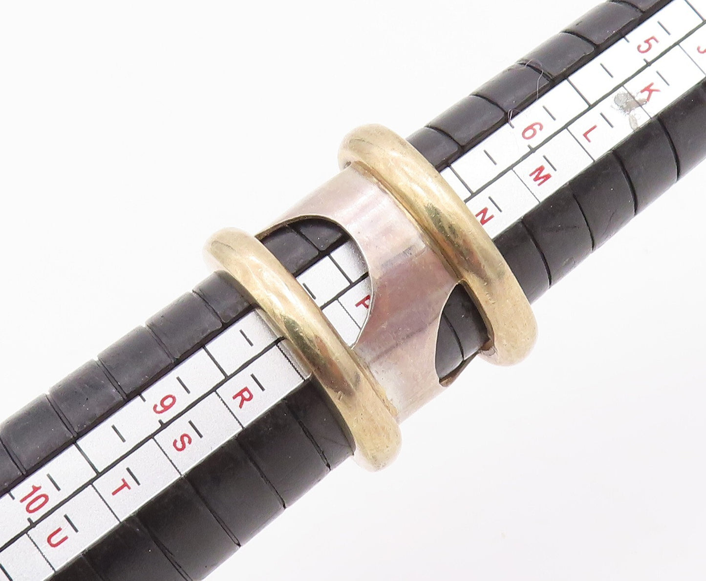 925 Sterling Silver Vintage Ring BALI Designer Broad Bubble Cut Sz 7.5 RG31710