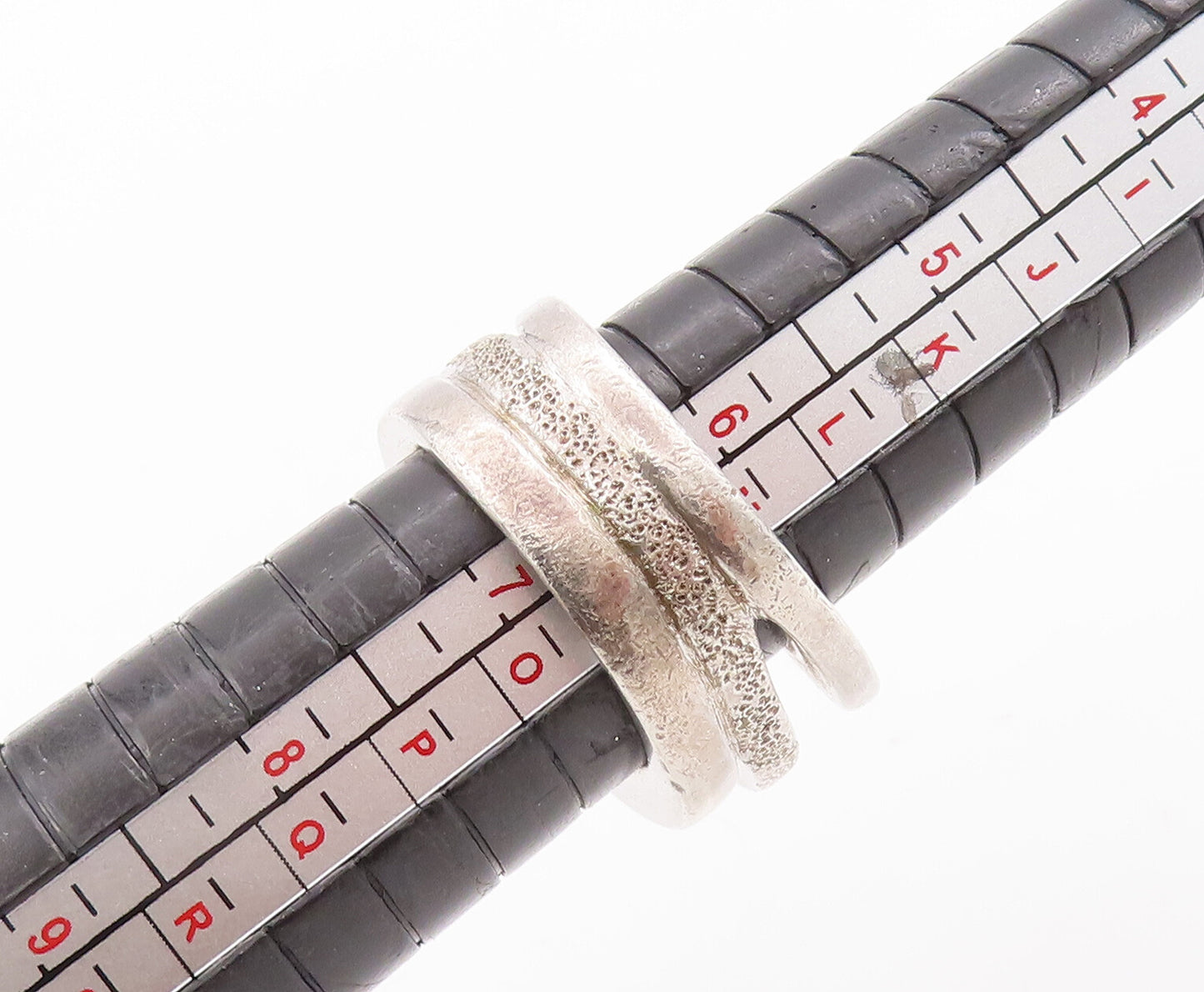 925 Sterling Silver Vintage Ring PIANEGONDA Designer Cutout Shank Sz 7 RG28547