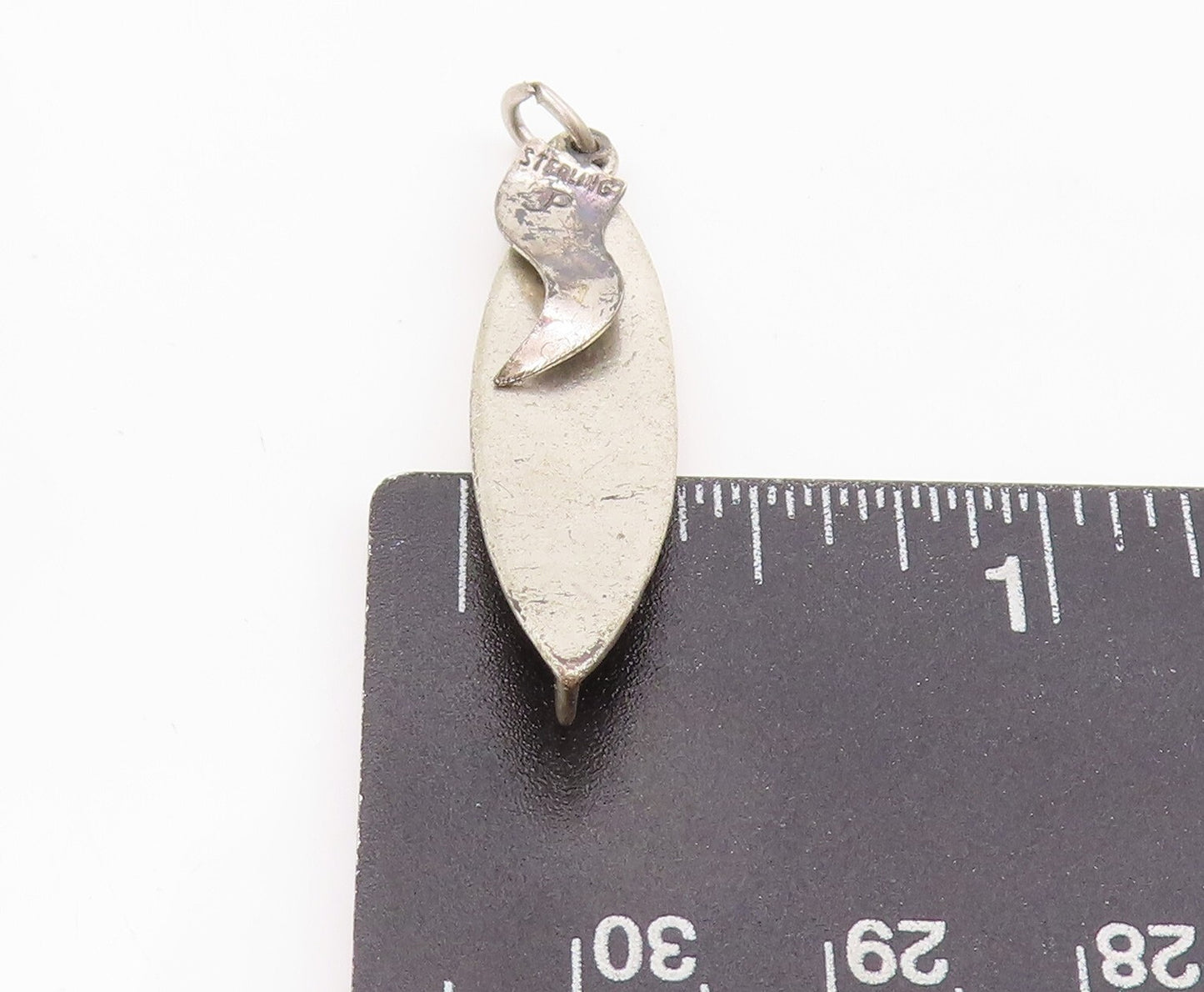 925 Sterling Silver Vintage Pendant Antique Cutout Surfing Board PT23923