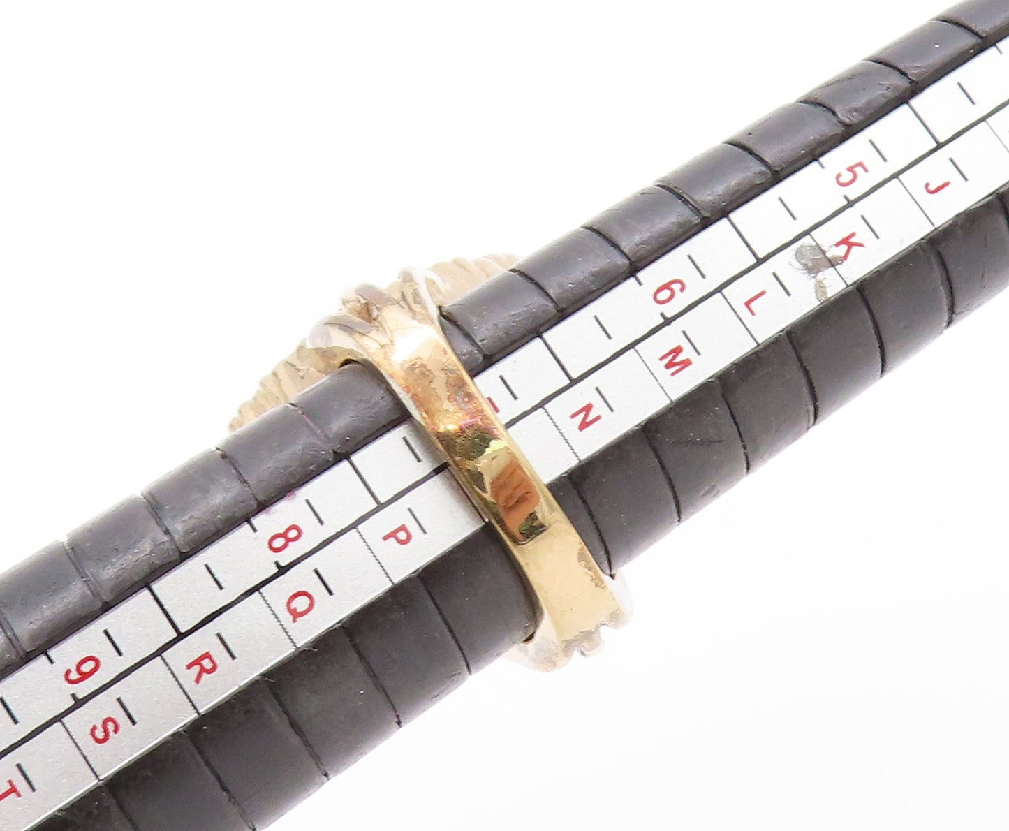 925 Sterling Silver Vintage Ring Gold Plated PANETTA Tiger's Eye CZ Sz 7 RG32713