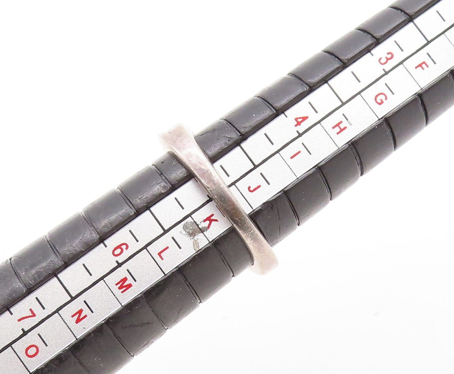 925 Sterling Silver Vintage Ring Minimalist Marquise & Round CZ Sz 5 RG31232