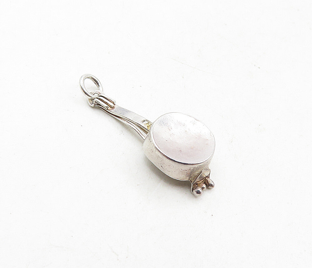 925 Sterling Silver Vintage Petite Banjo Musical Instrument Pendant PT6877