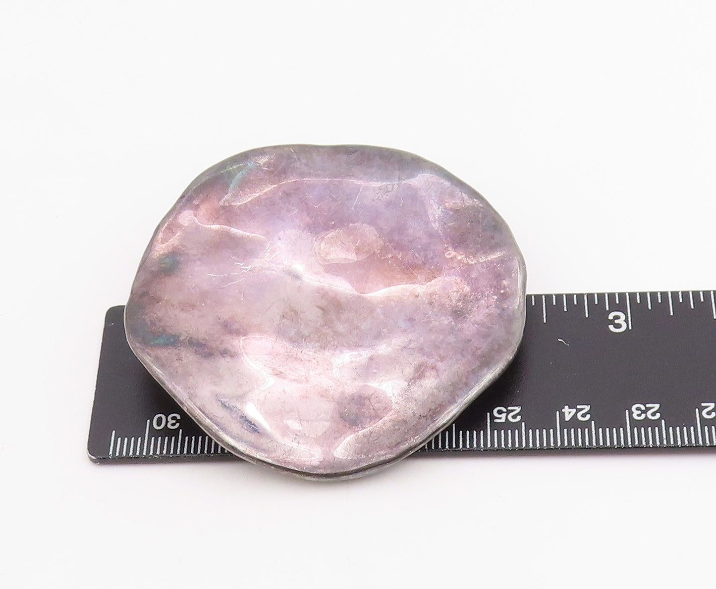 925 Sterling Silver Vintage Pendant BAT AMI Modernist Abstract Locket PT25854