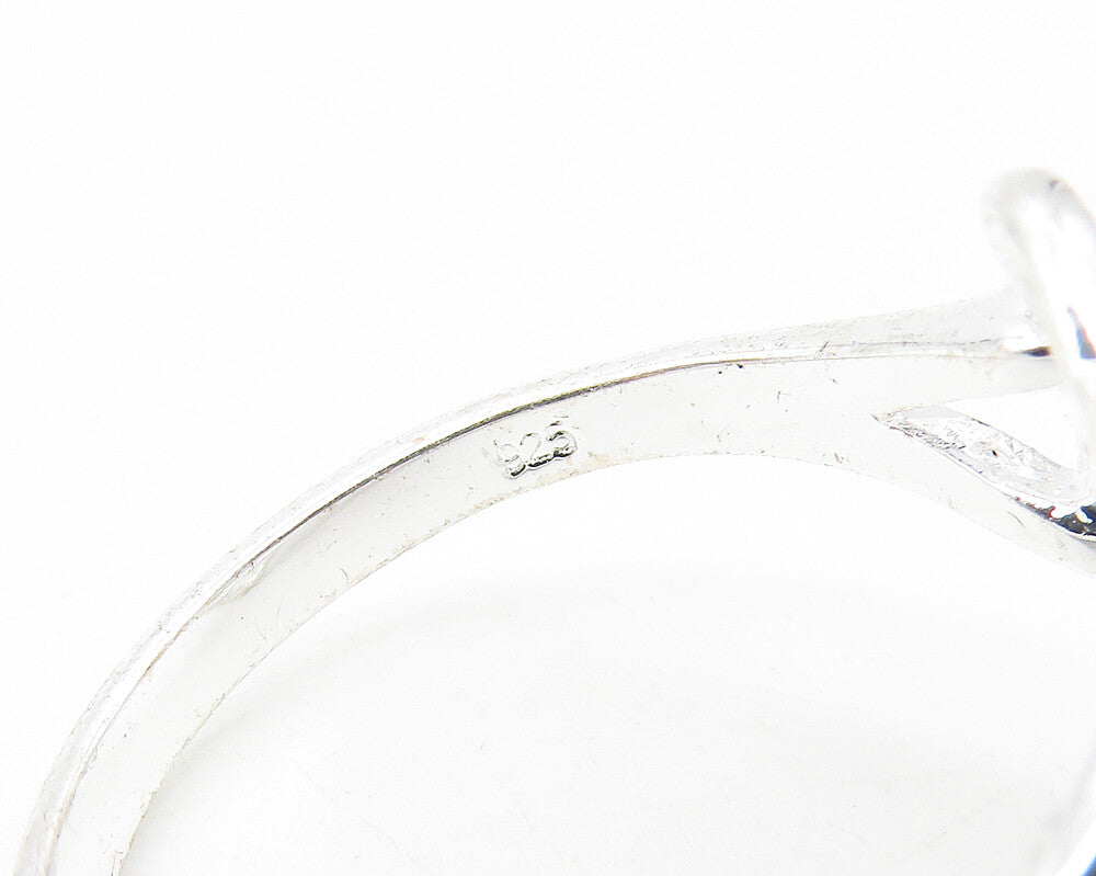925 Sterling Silver Shiny Graduated Love Heart Dome Band Ring Sz 8 RG10905