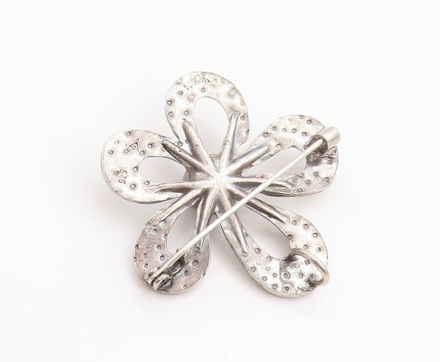 925 Sterling Silver Vintage Brooch Pin SILPADA Cutout Topaz Flower BP11369