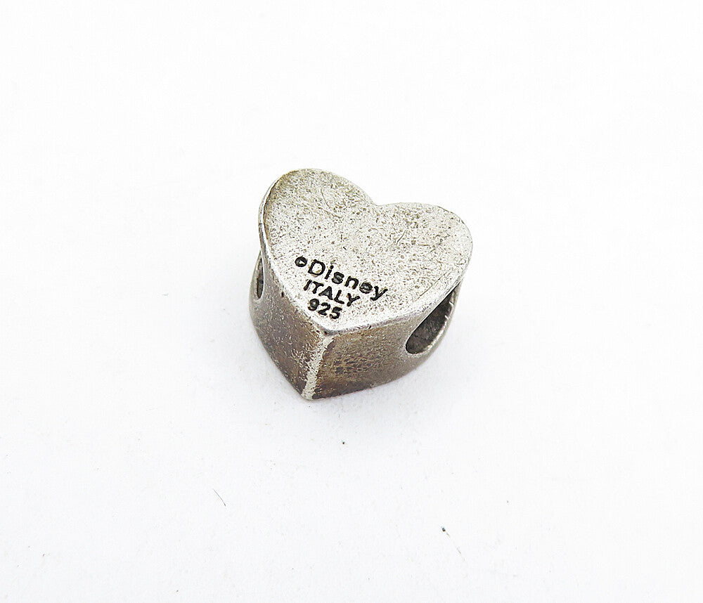 DISNEY 925 Sterling Silver Vintage Sisters Love Heart Slide Pendant PT4482
