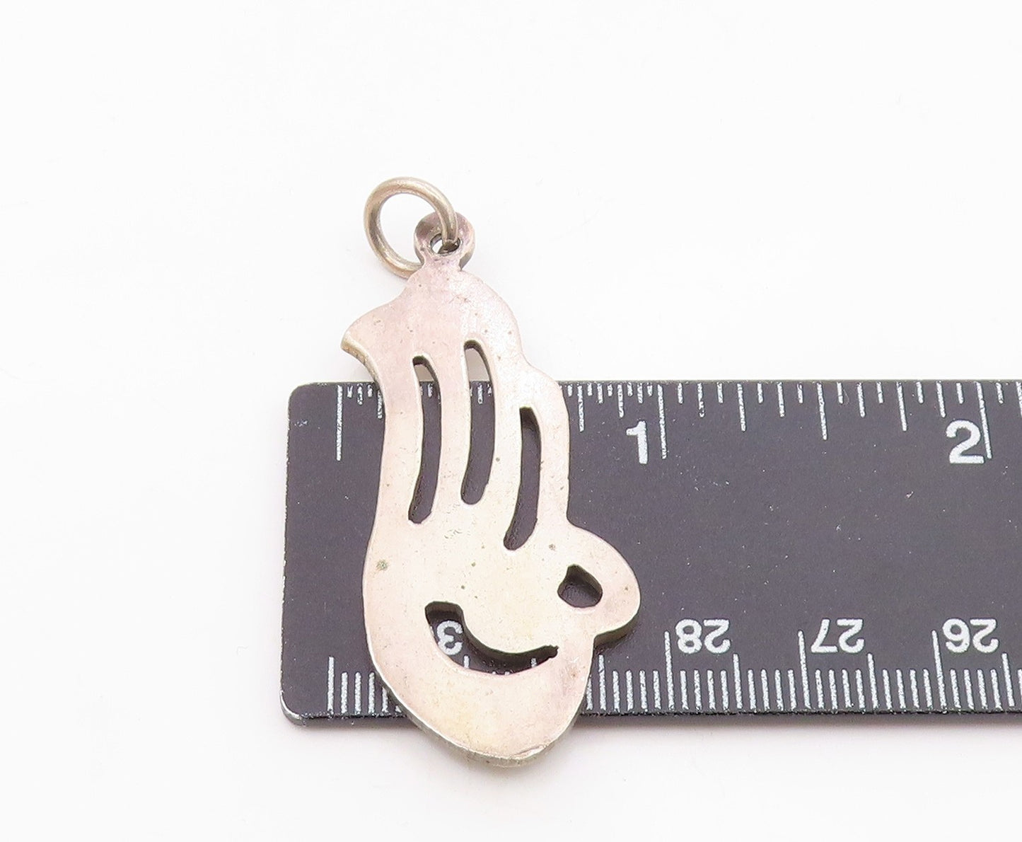 925 Sterling Silver Vintage Shiny Smooth Cutout Bird Motif Pendant PT17970