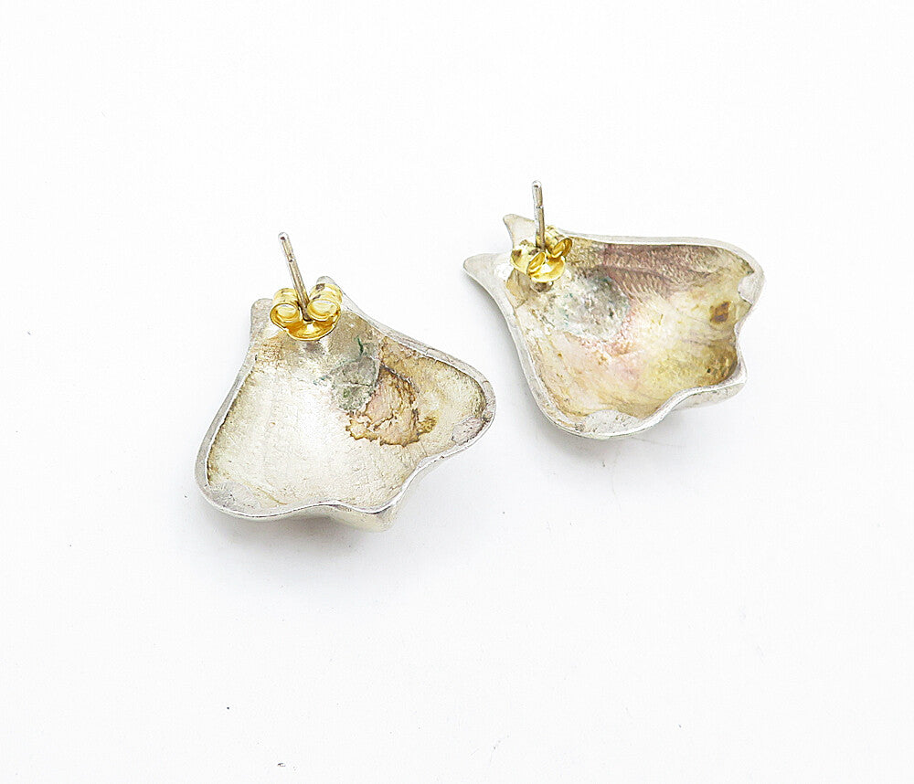925 Sterling Silver Vintage Shiny Flower Designed Drop Earrings EG2406