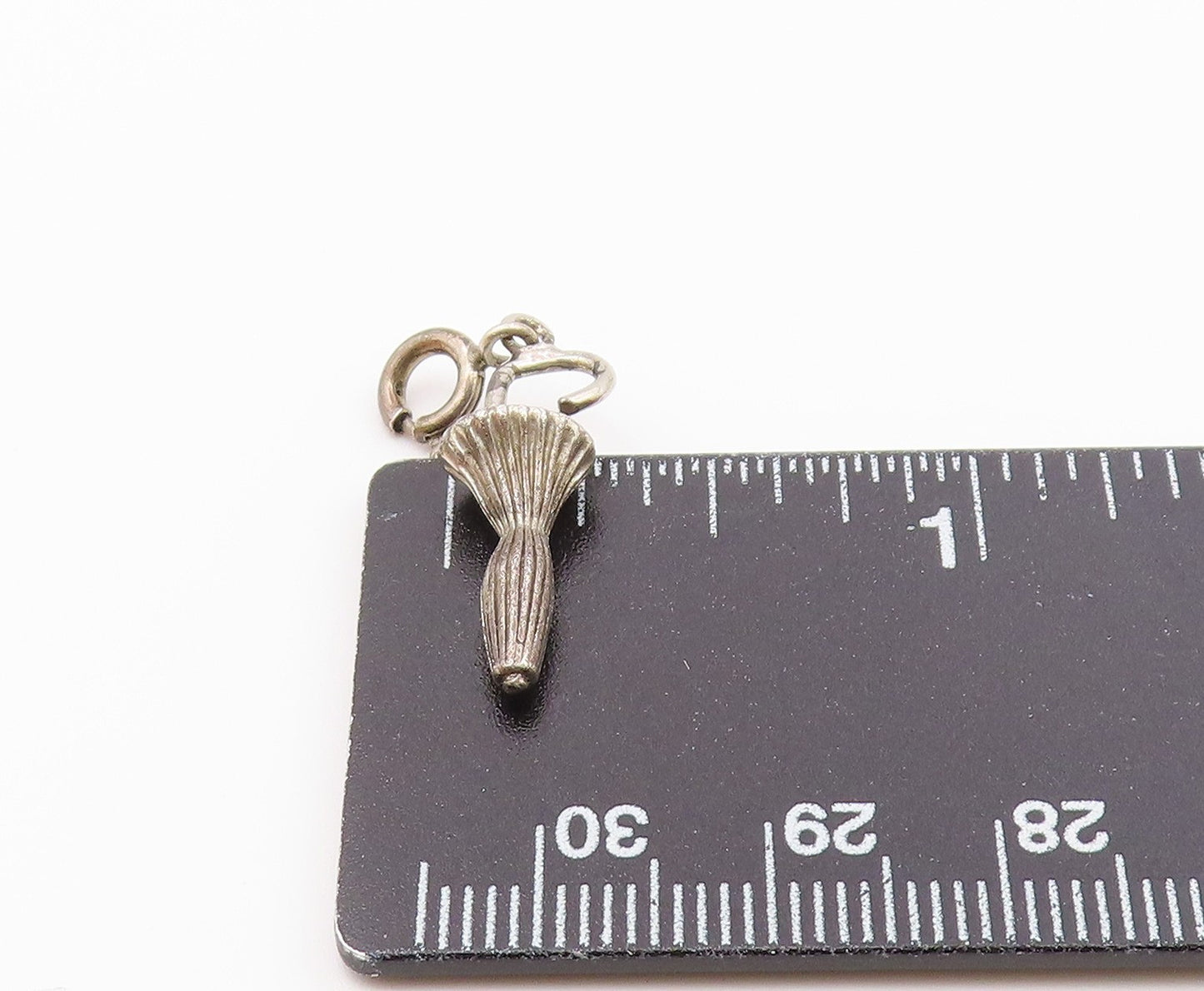 925 Sterling Silver Vintage Petite Umbrella Motif Drop Pendant PT17390