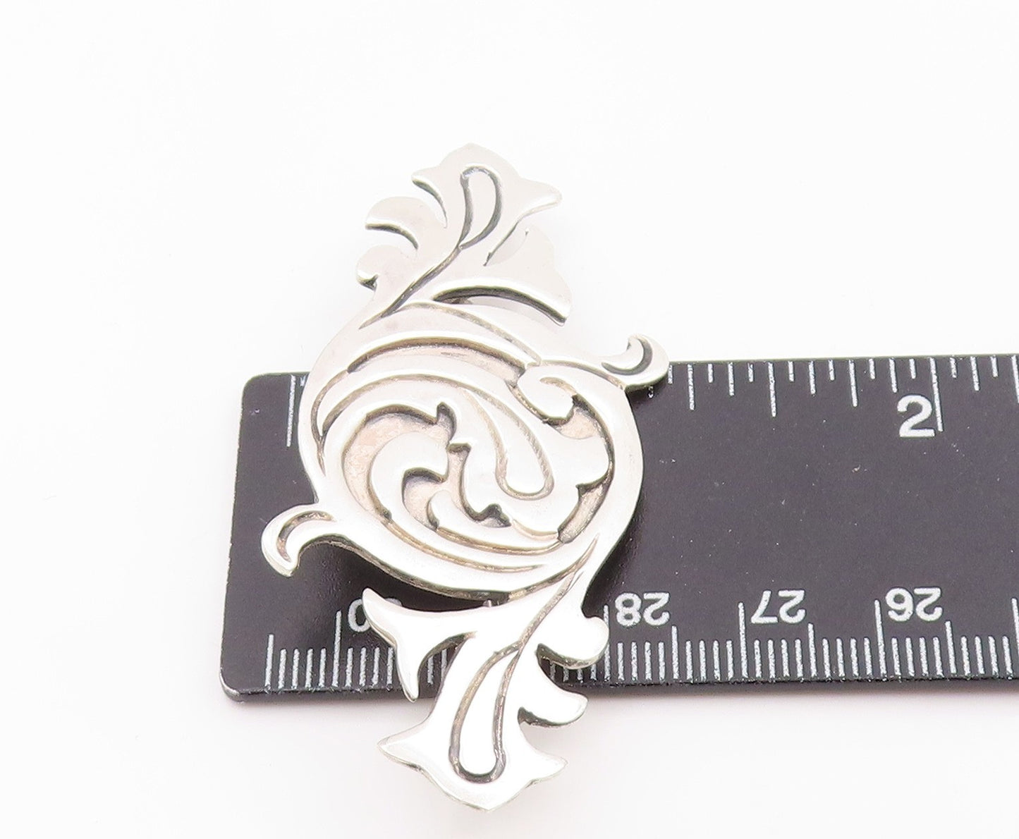 925 Sterling Silver Vintage Brooch JOSE ANTON MEXICO Scrollwork Pin BP12485