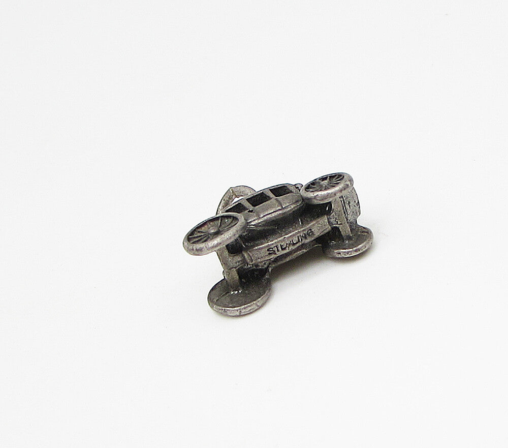 925 Sterling Silver Vintage Old Fashion Car Charm Pendant PT2281