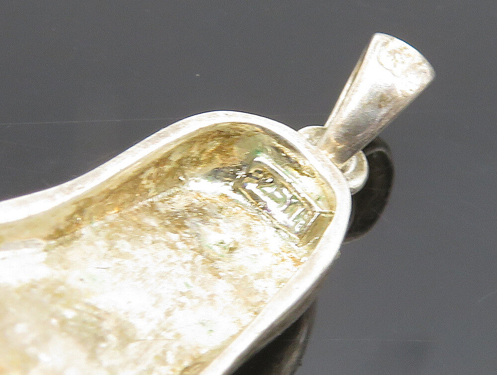 925 Silver Vintage Yellow Enamel & Topaz Flip Flop Charm Pendant PT20302
