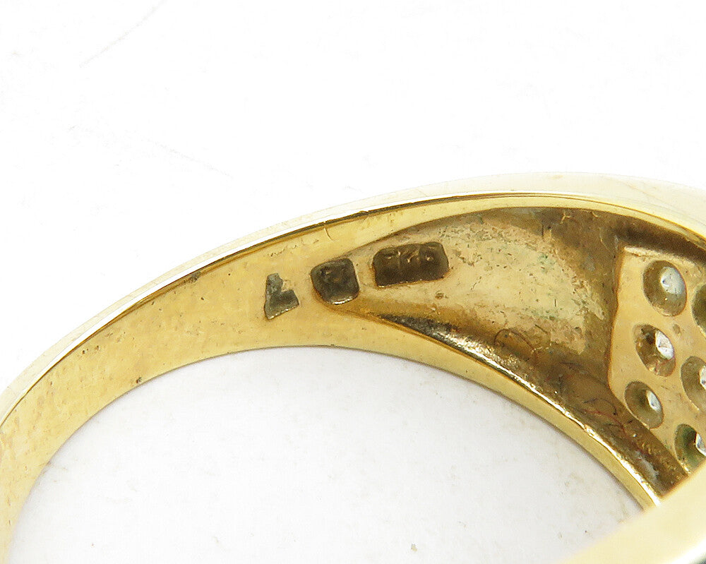 ROSS SIMON 925 Silver White Topaz Gold Plated Tapered Band Ring Sz 7 RG12616