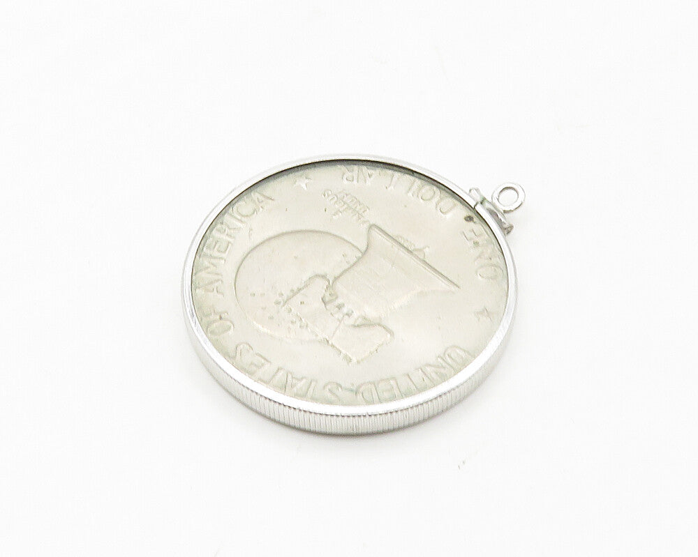 925 Sterling Silver Vintage United States Dollar Coin Medal Pendant PT14351