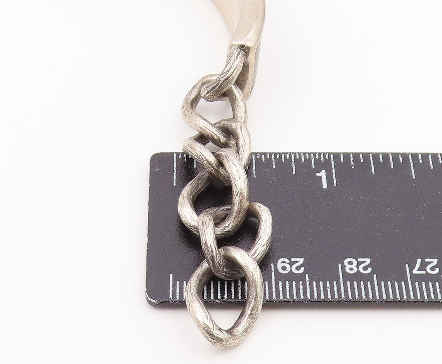 925 Sterling Silver Vintage Bracelet Real Diamonds Initial R Monogram BT12164