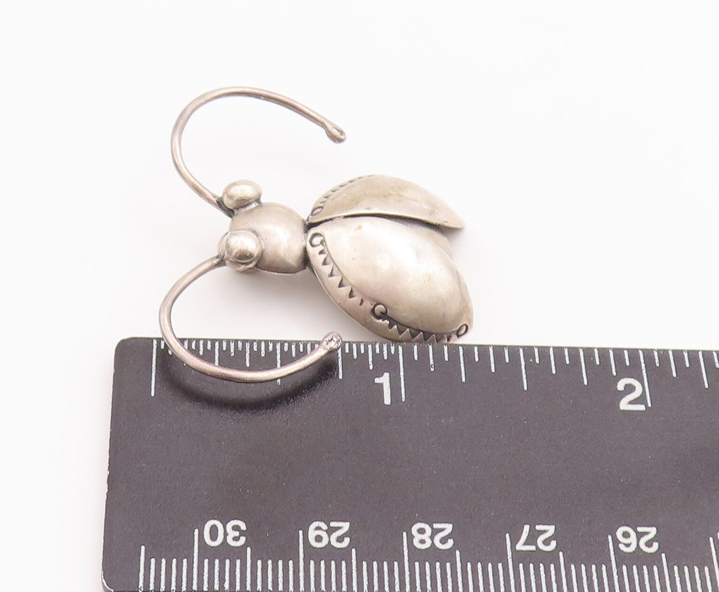 925 Sterling Silver Vintage Pendant 3D Solid Cutout House Fly PT23229