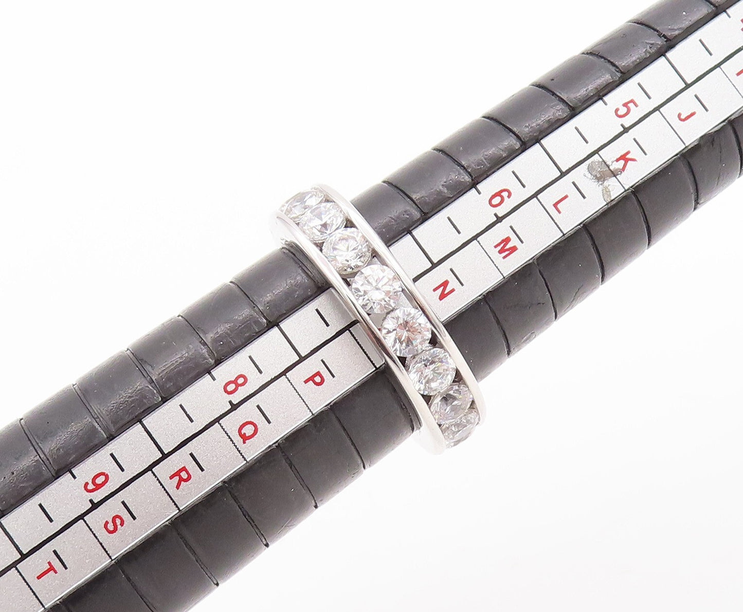 925 Sterling Silver Vintage Ring Minimalist Round Topaz 360 Band Sz 7 RG29599