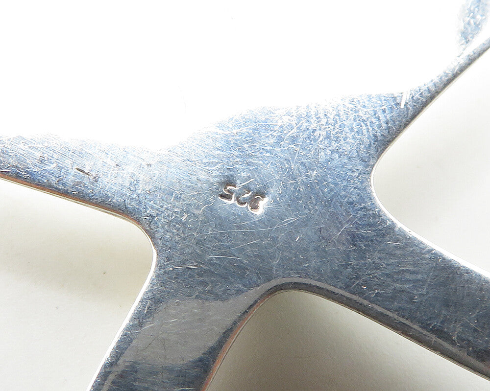 925 Sterling Silver Vintage Shiny Hollow Smooth Starfish Pendant PT15346
