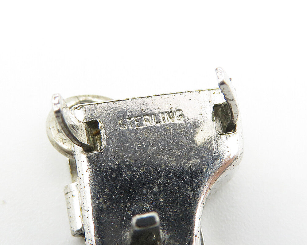925 Sterling Silver Vintage Shiny Petite Grand Piano Pendant (OPENS) PT8439