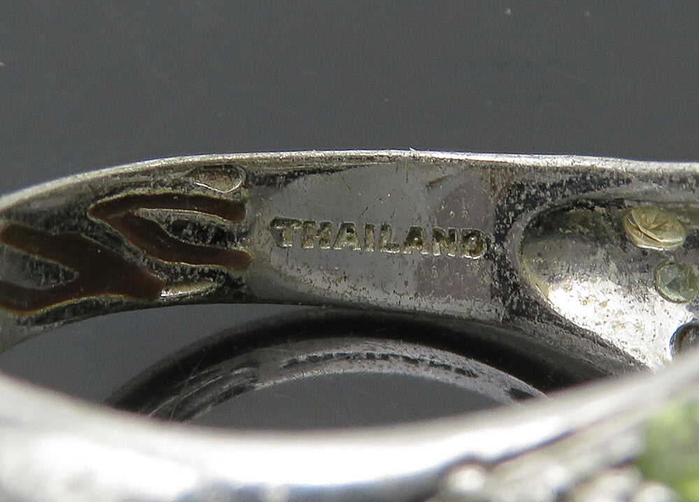 DAVID SIGAL 925 Silver Vintage Smoky Topaz Dome Cocktail Ring Sz 8 RG22484
