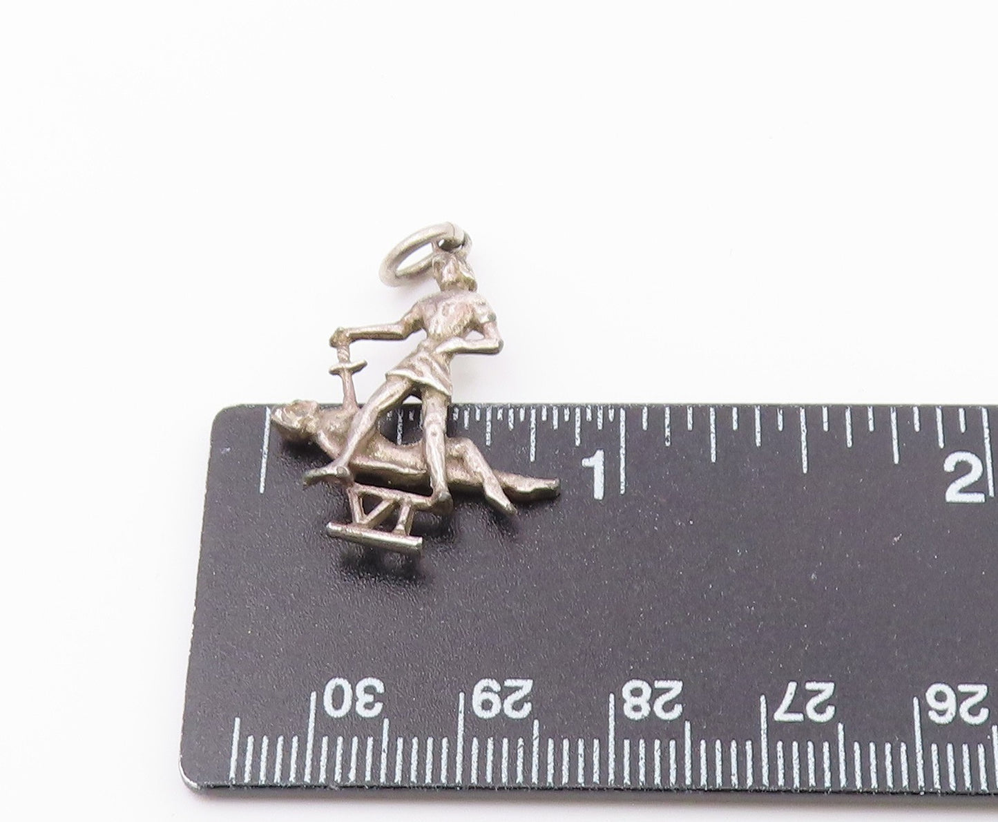 925 Sterling Silver Vintage Sixth Commandment Religious Pendant PT16728