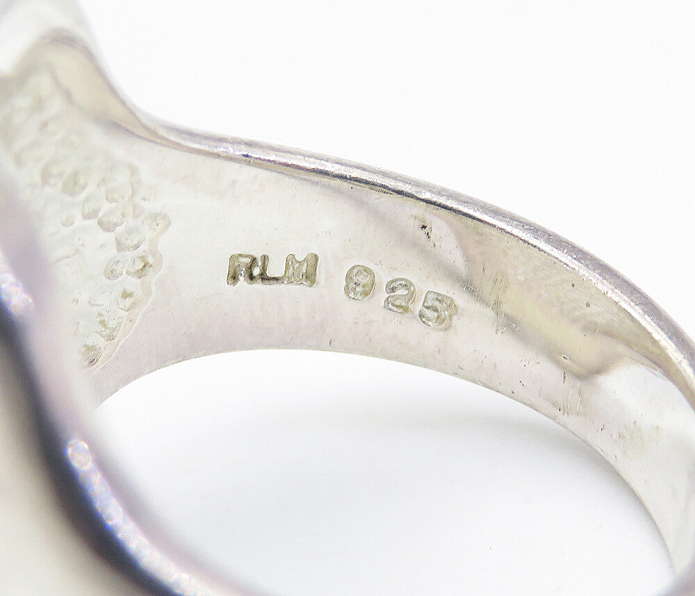RLM STUDIO 925 Sterling Silver Vintage Shiny Square Band Ring Sz 10 RG8568