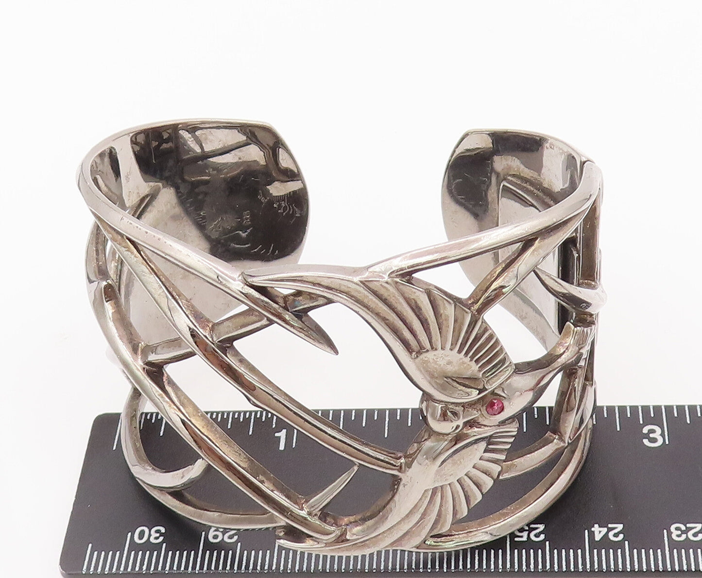 925 Sterling Silver Vintage Bracelet STEPHEN WEBSTER Cutout Rare Phoenix BT10458