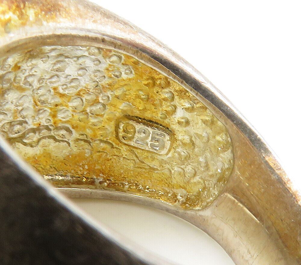 925 Sterling Silver Vintage Dark Tone Tapered Dome Band Ring Sz 5 RG15002